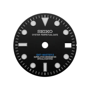 Dial-GMT-II-Black-Blue Text-NH34